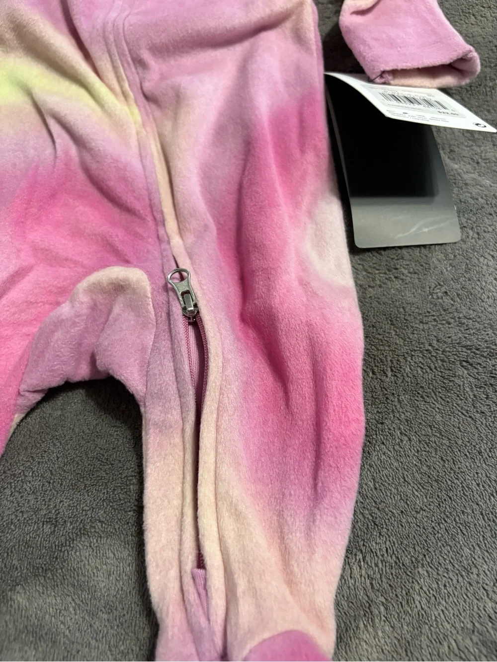 Nike Purple and Cream Tie-Dye Baby Footed One-Piece